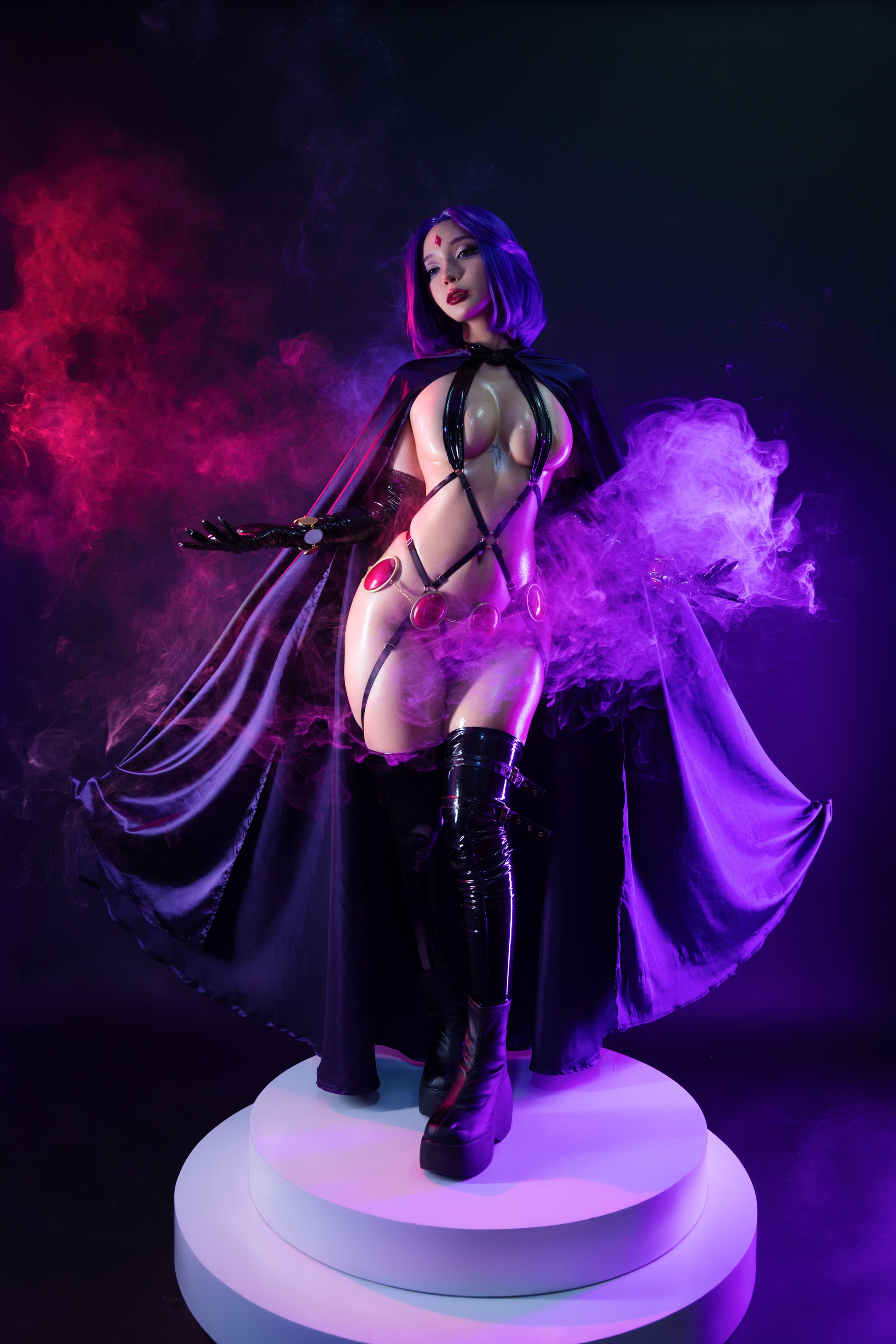 图片[1]-Umeko J – NO.062 Raven Latex Lingerie[109P]-XikXak